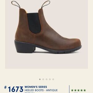 Blundstones #1673 Heeled Boots in Antique Brown